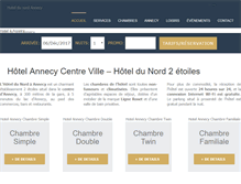 Tablet Screenshot of annecy-hotel-du-nord.com